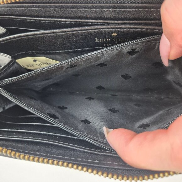 Kate Spade Studded Black Leather Wallet - Picture 9 of 16